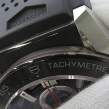 将图像加载到图库查看器中，TAG HEUER Carrera Caliber Heuer 01 Chronograph W45mm Stainless Steel Rubber Black Dial CAR2A1Z.FT6044
