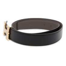 Load image into Gallery viewer, HERMES Constance Reversible HBelt Size 80 Black/Etain Box Calf Leather Togo Leather
