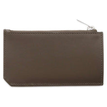 将图像加载到图库查看器中，SAINT LAURENT PARIS Fragment Zip Card Case Light Musk 609362 Smooth Cowhide Leather
