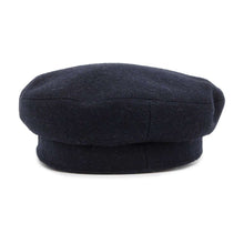 将图像加载到图库查看器中，HERMES Cap Size 57 Navy Wool 100% Lambskin Cotton Rayon
