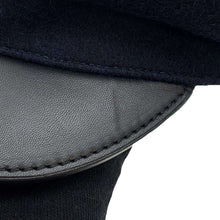 将图像加载到图库查看器中，HERMES Cap Size 57 Navy Wool 100% Lambskin Cotton Rayon
