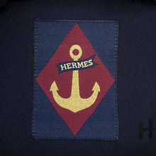 将图像加载到图库查看器中，HERMES Cap Size 57 Navy Wool 100% Lambskin Cotton Rayon
