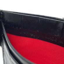 将图像加载到图库查看器中，Christian Louboutin Card Case KIOS Spike Studded Black 3215252 Embossed Leather
