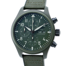 Load image into Gallery viewer, IWC Pilot&#39;s Watch Chronograph Top Gun Woodland W44.5mm Ceramic Fabric Rubber Green DialIW389106
