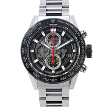 将图像加载到图库查看器中，TAG HEUER Carrera Caliber Heuer 01 Chronograph W43mm Stainless Steel Black Dial CAR2A1W.BA0703
