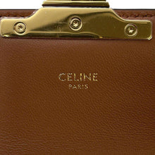 将图像加载到图库查看器中，CELINE Triomphe ChainShoulder Bag Tan PVC Leather
