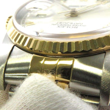 将图像加载到图库查看器中，ROLEX Datejust W36mm Stainless Steel K18YG White Roman Dial 16233
