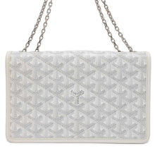 将图像加载到图库查看器中，GOYARD Alexandre Trois Shoulder Bag White/Gray PVC Leather
