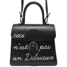 将图像加载到图库查看器中，Delvaux Brillon Rumor Black/White AA0661AAM099ZPN Calf Leather Size MM
