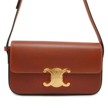 将图像加载到图库查看器中，CELINE Triomphe Claude One Shoulder Bag Tan 194143 Calf Leather
