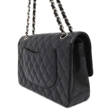 Load image into Gallery viewer, CHANEL Matelasse W Flap ChainShoulder Bag Black A01112 Caviar Leather Size 25
