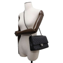 Load image into Gallery viewer, CHANEL Matelasse W Flap ChainShoulder Bag Black A01112 Caviar Leather Size 25
