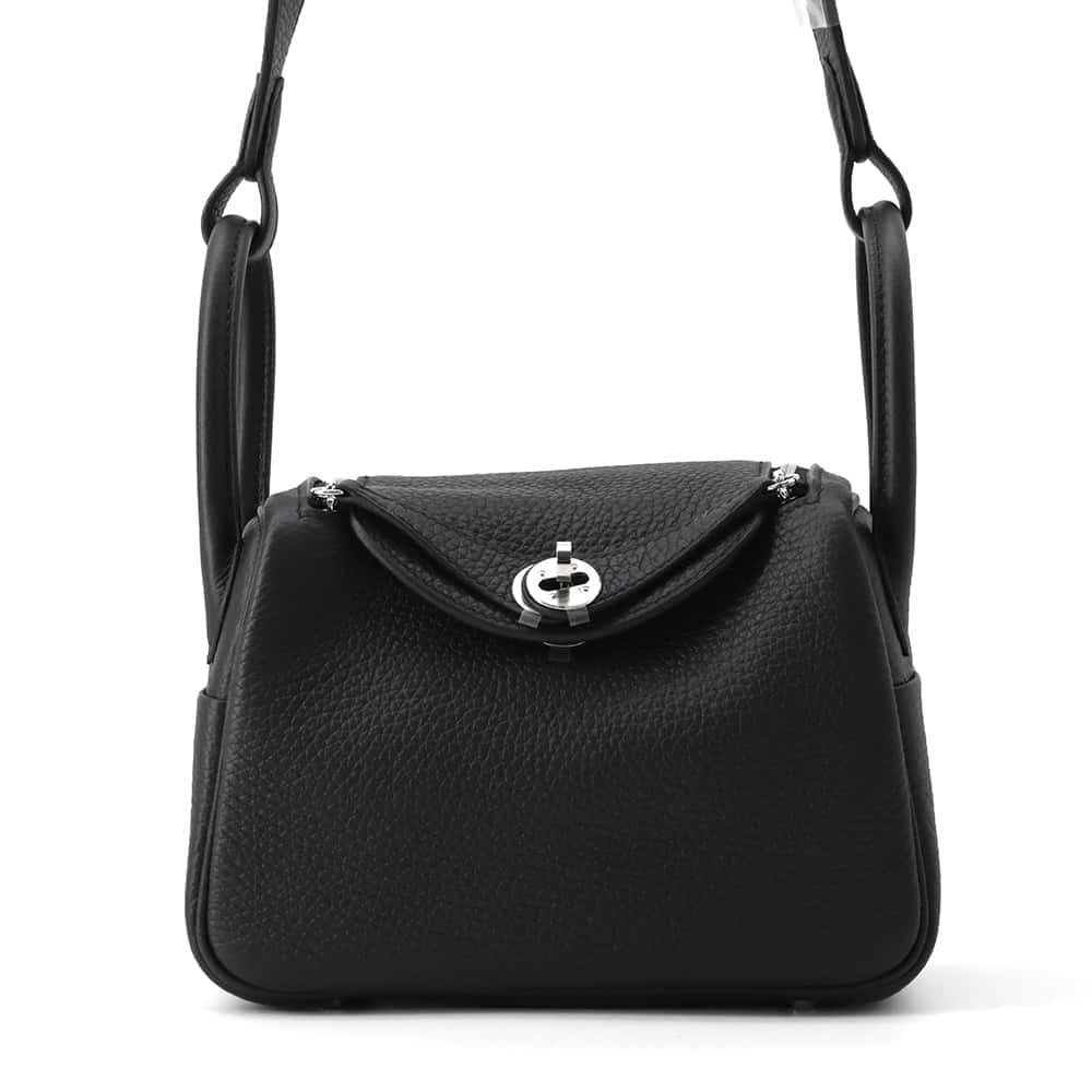 HERMES Lindy Black Taurillon Clemence Size Mini