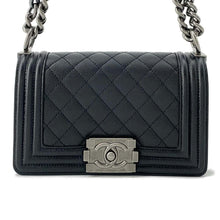 将图像加载到图库查看器中，CHANEL Boy Chanel ChainShoulder Bag Black A67085 Caviar Leather Size Small
