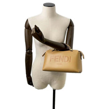 将图像加载到图库查看器中，FENDI BY THE WAY FENDI logo 2WAY Handbag Brown 8BL146 Leather Size Medium
