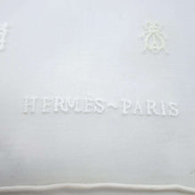 Load image into Gallery viewer, HERMES ★Carre Multi Bag Charm Size 100 White Silk100% Polyester100%(Embroidery)
