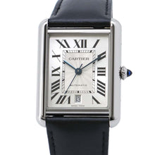 将图像加载到图库查看器中，CARTIER tank mast XL H41mm×W31mm Stainless Steel Leather Strap Silver Dial WSTA0040
