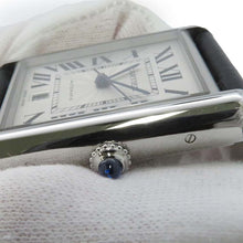 将图像加载到图库查看器中，CARTIER tank mast XL H41mm×W31mm Stainless Steel Leather Strap Silver Dial WSTA0040
