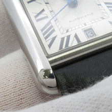 将图像加载到图库查看器中，CARTIER tank mast XL H41mm×W31mm Stainless Steel Leather Strap Silver Dial WSTA0040
