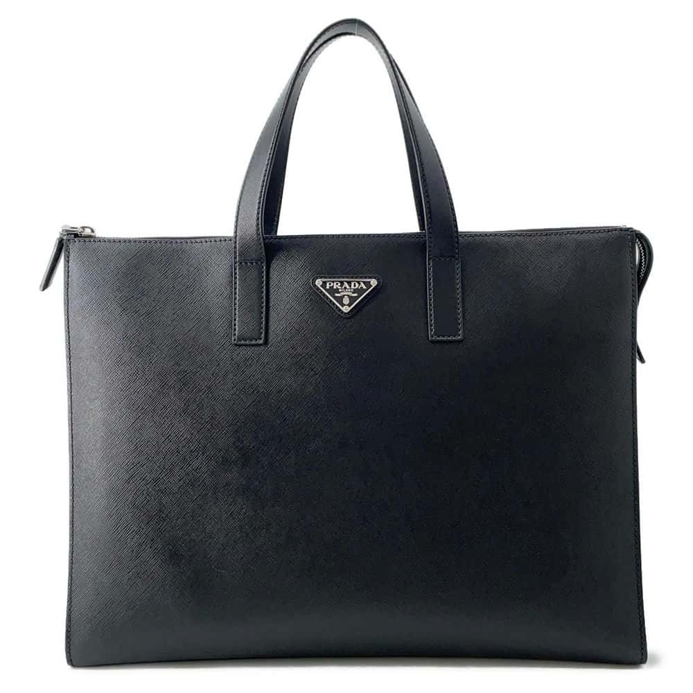 PRADA Briefcase Black 2VG039 Saffiano LeatherLeather