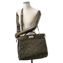 将图像加载到图库查看器中，FENDI Peekaboo Shoulder Bag Brown 7VA529 Canvas
