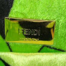 将图像加载到图库查看器中，FENDI Peekaboo Clic Shoulder Bag Black/Green/Brown 8BP118 Velour
