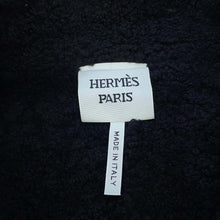 Load image into Gallery viewer, HERMES Short coat Size 34 Navy/Black Lambskin
