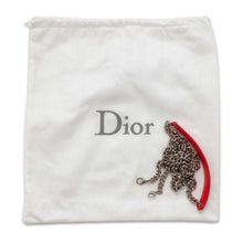 将图像加载到图库查看器中，Dior Miss Dior Cannage New Rock Chain Wallet Red Patent Leather
