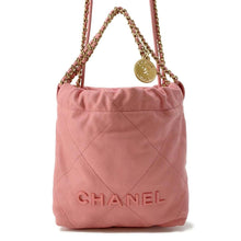 将图像加载到图库查看器中，CHANEL CHANEL 22 Handbag Pink AS3980 Shiny Calf Leather Size Mini
