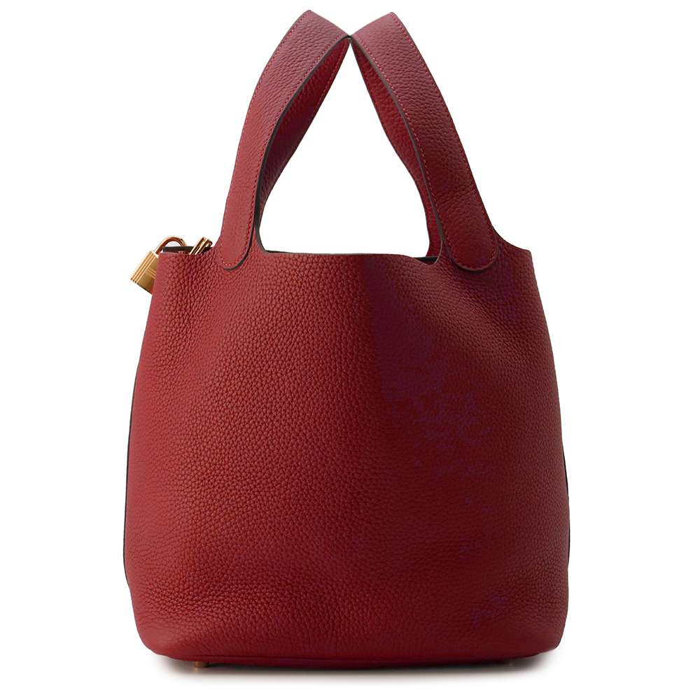 HERMES Picotin Lock Rouge H Taurillon Clemence Size MM