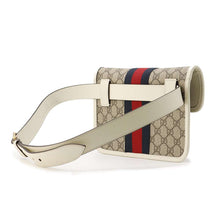 将图像加载到图库查看器中，GUCCI GG Supreme Ophidia belt bag White/Beige 674081 GG SupremeCanvas Leather
