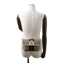 Load image into Gallery viewer, GUCCI GG Supreme Ophidia belt bag White/Beige 674081 GG SupremeCanvas Leather
