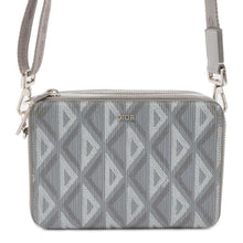 将图像加载到图库查看器中，Dior CDDiamond Shoulder Bag Gray 2ESBC119DCO PVC Coated Canvas Leather
