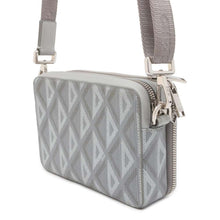 将图像加载到图库查看器中，Dior CDDiamond Shoulder Bag Gray 2ESBC119DCO PVC Coated Canvas Leather
