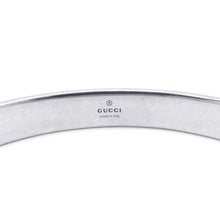 将图像加载到图库查看器中，GUCCI GG &amp; Bee Bangle GG &amp; Bee Engraving Bangle Size 19 728296 SV925
