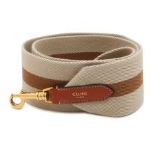 将图像加载到图库查看器中，CELINE Shoulder Strap Beige/Brown Canvas Leather
