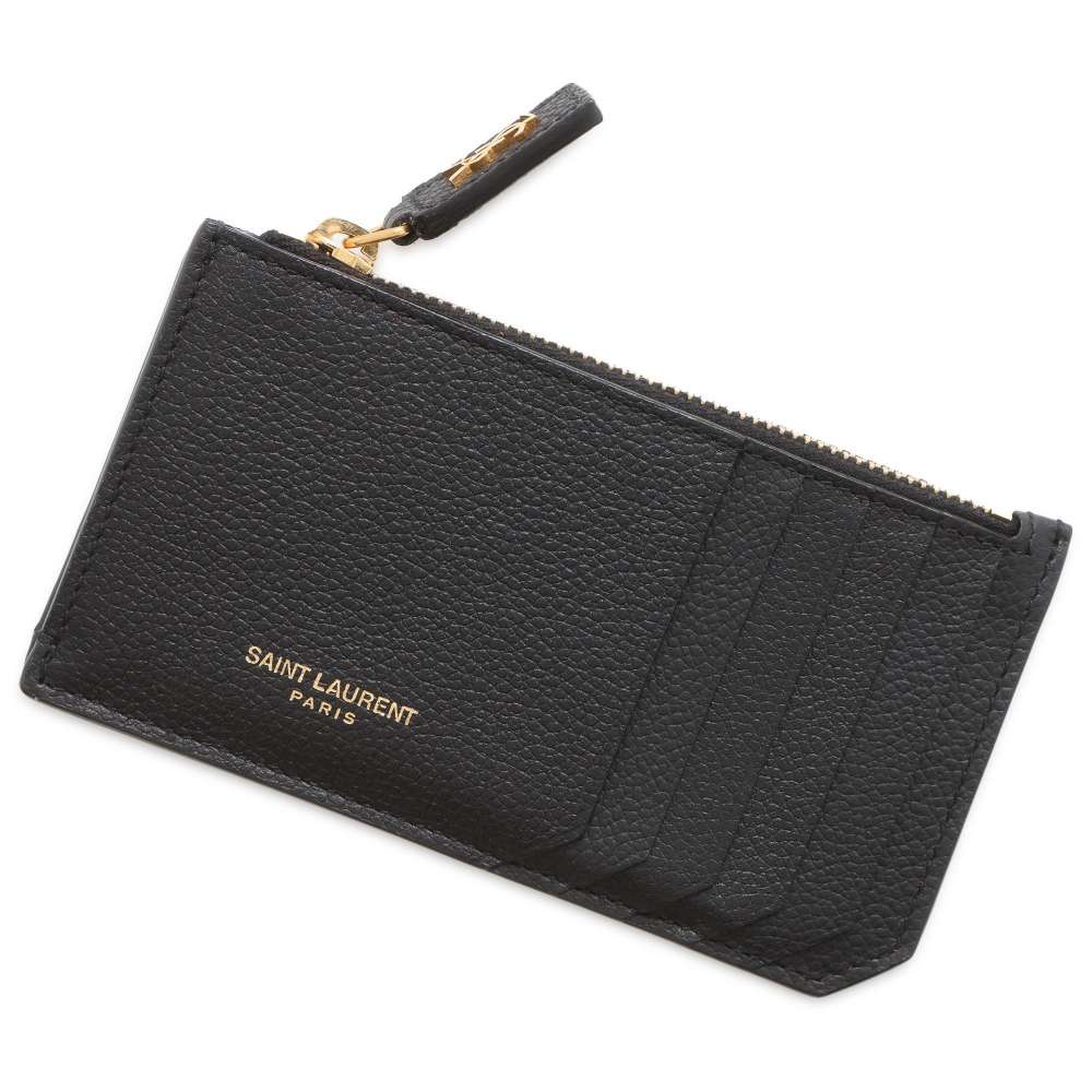 SAINT LAURENT PARIS Fragment case Black 607926 Leather