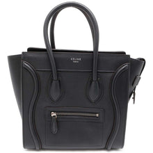 将图像加载到图库查看器中，CELINE Luggage shopper Black 167793 Leather Size micro
