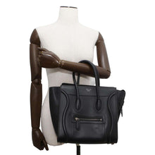 将图像加载到图库查看器中，CELINE Luggage shopper Black 167793 Leather Size micro
