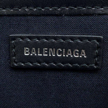 Load image into Gallery viewer, BALENCIAGA Navy Kabas Natural/Black 339933 Canvas Leather Size S
