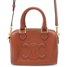 将图像加载到图库查看器中，CELINE Cuir Triomphe Small Boston Tan 113773DU3.04LU Leather
