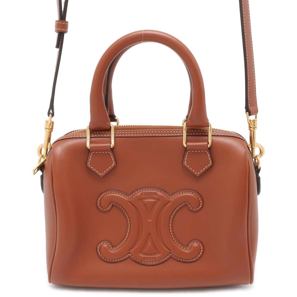 CELINE Cuir Triomphe Small Boston Tan 113773DU3.04LU Leather