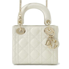 Load image into Gallery viewer, Dior Lady Dior Cannage 2WAY Handbag latté M0505ONGE Lambskin Size Mini
