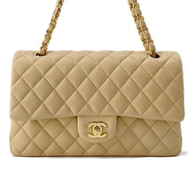 将图像加载到图库查看器中，CHANEL Matelasse W flap ChainShoulder Beige A01112 Lambskin Size 25
