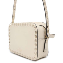 Load image into Gallery viewer, Valentino Garavani RockStudded Shoulder Bag Ivory Leather
