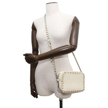 Load image into Gallery viewer, Valentino Garavani RockStudded Shoulder Bag Ivory Leather
