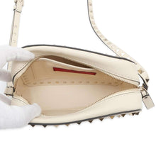 Load image into Gallery viewer, Valentino Garavani RockStudded Shoulder Bag Ivory Leather
