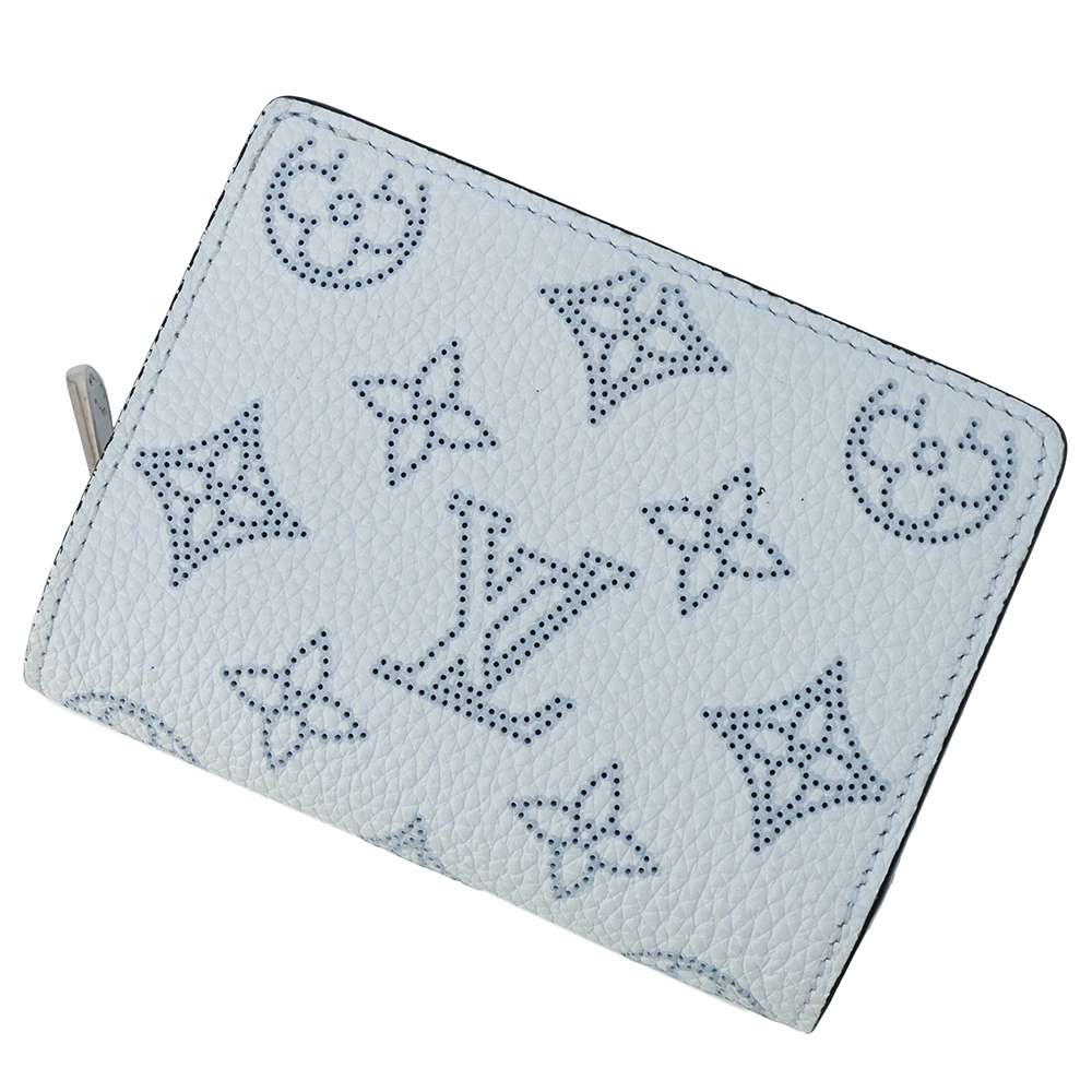 LOUIS VUITTON Portefeuille Clare Light Blue M82330 Monogram Mahina