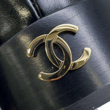 将图像加载到图库查看器中，CHANEL CC logo loafers Black G45988 Calf Leather Size 38C
