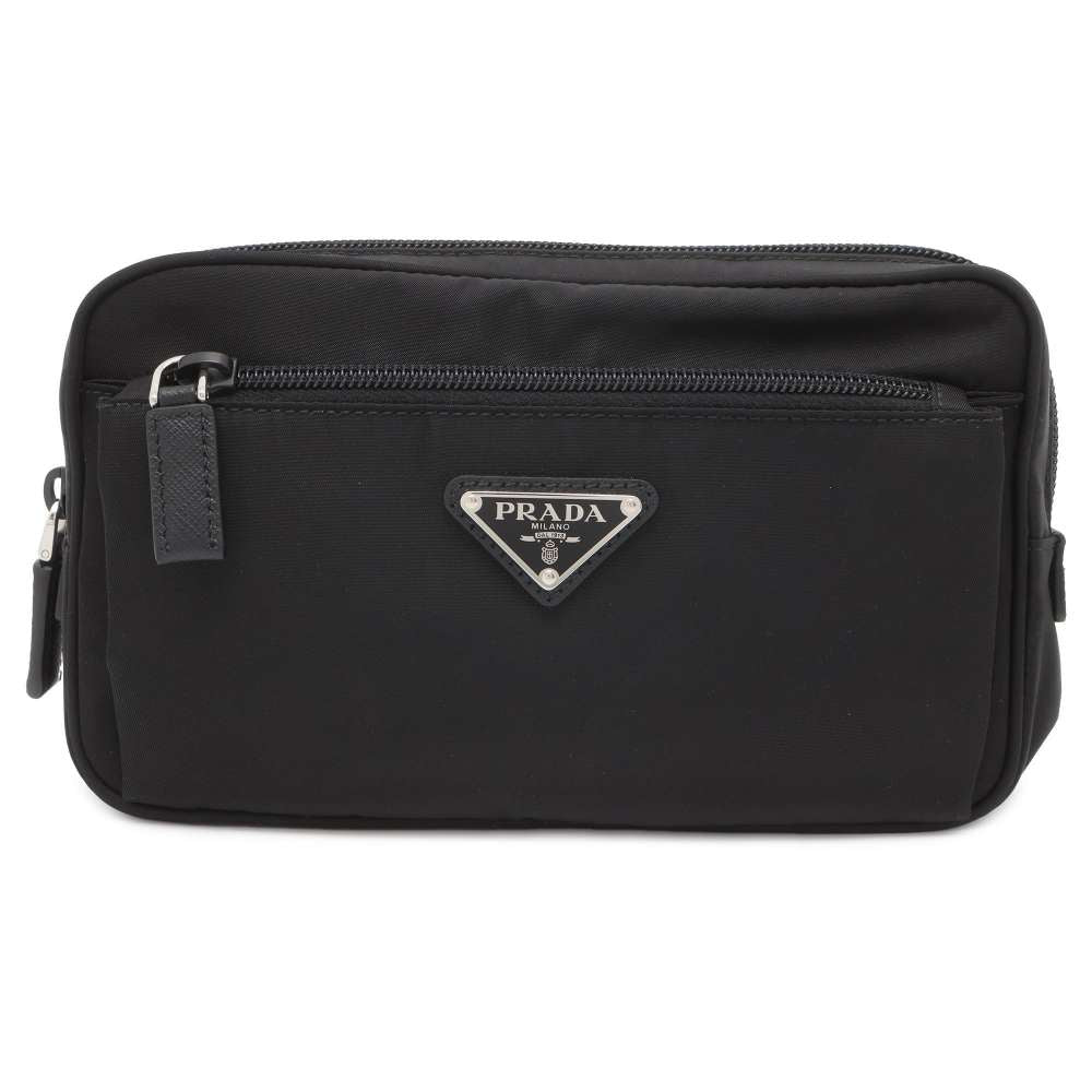 PRADA Waist Bag Black 2VL977 Nylon